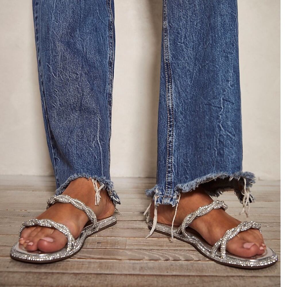 Vicenza After Party Gemstone Embellished Slip On Sandals size 10